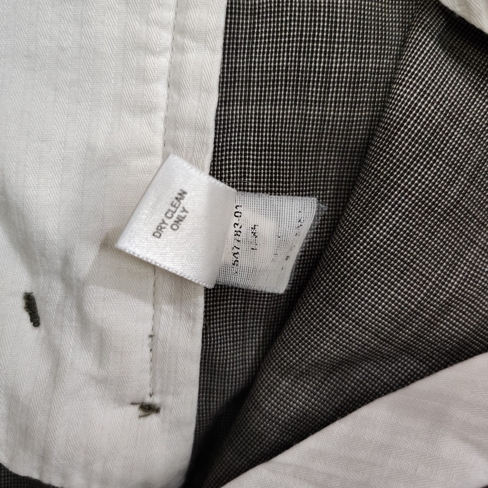 Vtg Y2k Banana Republic Martin Fit 6 30x32 Wool Pants Sharkskin Brown Wide Leg - Picture 9 of 9